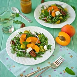 Arugula w/ Apricot Mint Vinaigrette
