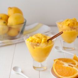 2 Minute Mango Citrus Sorbet