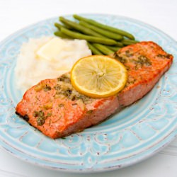 Baked Salmon with Garlic and Dijon