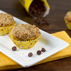 Banana Chocolate Chip Crumb Muffins