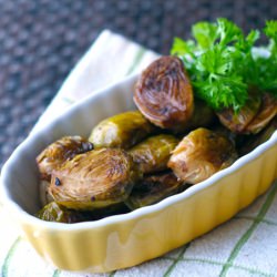 Garlic Roasted Brussel Sprouts