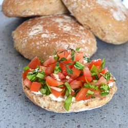 Ciabatta with Simple Tomato Salad