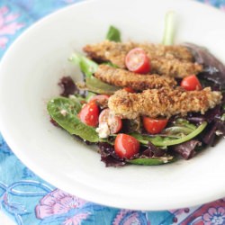 Tomato Goat Cheese Breaded Salad