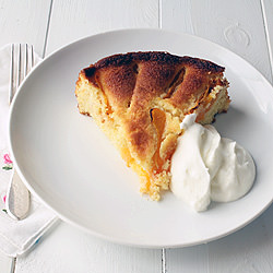 almond cake with fresh apricots