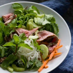 Grilled Thai Steak Noodle Bowl