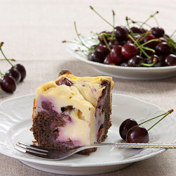 Cake with cherries