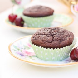 Double Chocolate Cherry Muffins