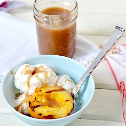 Grilled Peaches & Spiced Caramel