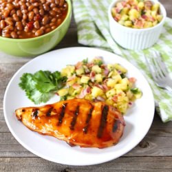 BBQ Chicken w/Pineapple Bacon Salsa
