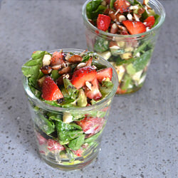 Salad with Strawberries and Cheese