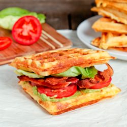 Cheddar waffle BLTA