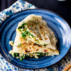 Garlic chive & egg parcels