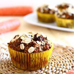 Carrot Raisin Walnut Bran Muffins