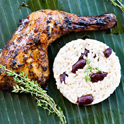 Jerk Chicken with Rice and Peas