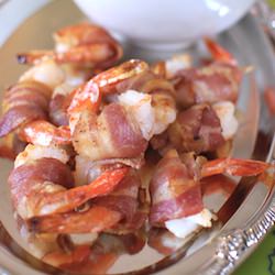 Bacon Wrapped Shrimp w/ Pesto