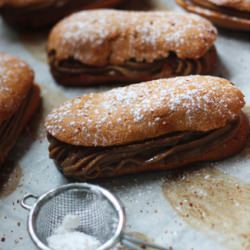 Eclairs with Mocha Pastry Cream