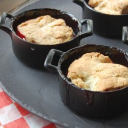 Raspberry Rhubarb Cobbler
