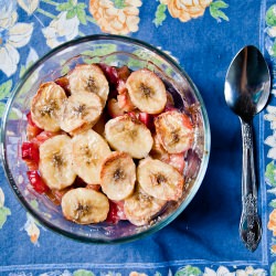 Baked Rhubarb and Bananas