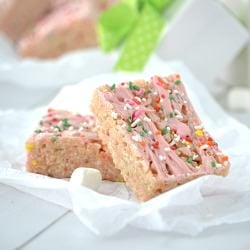 Cake Batter Rice Krispie Treats