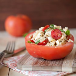 Orzo Caprese In Tomato Cups