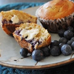 Greek Yogurt Blueberry Muffins