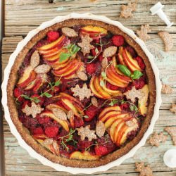 Peach and Raspberry Tart