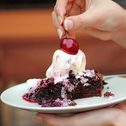 Roasted Cherry Brownie Sunday