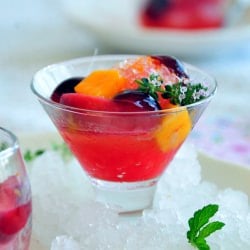 Citrus Poached Cherry Snow