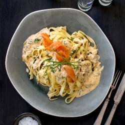 Tagliatelle with Salmon and Vodka