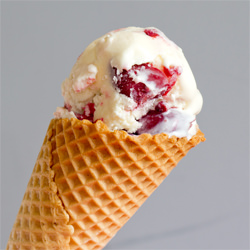 Cherry marscapone ice cream