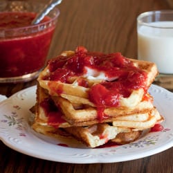 Cornmeal Lemon Ricotta Waffles
