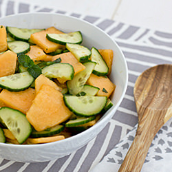 Spicy Cantaloupe Cucumber Salad