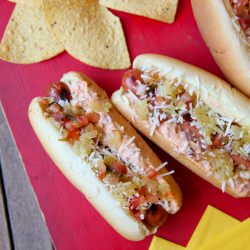 New Mexico Green Chili Hot Dogs