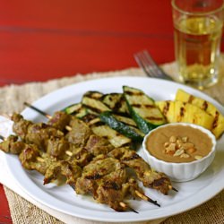 Coconut Beef Satay w/ Peanut Sauce