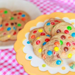 Rainbow M&M Cookies