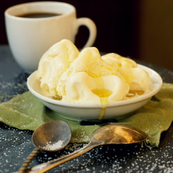 Ice cream w/ salt & olive oil