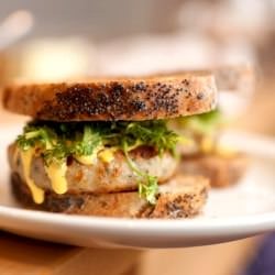 chervil mayo chicken burgers