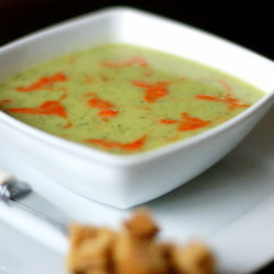 Zucchini soup w/ basil