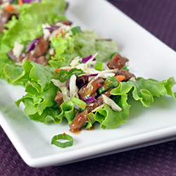 Spicy Asian Sirloin Lettuce Wraps