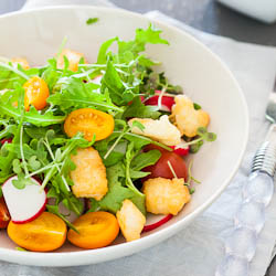 Tomato and halloumi salad
