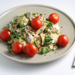 Couscous with Sardines and Tomatoes