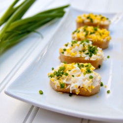 Canapes with Egg and Chives