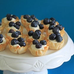 Blueberry Cheesecake Mini Tarts