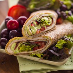 Turkey Tortilla Wrap, Avocado Cream