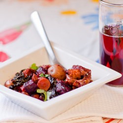 Roasted Potatoes, Beets and Kale