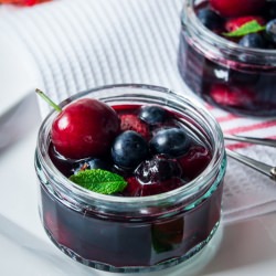 Fruit in Earl-Grey-Lemon Syrup