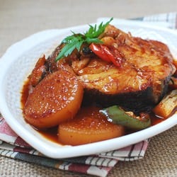Soy Braised Cod Fish with Radish