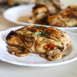 Mushroom and Swiss Stuffed Chicken