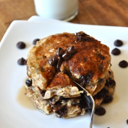 Oatmeal Choc Chip Cookie Pancakes