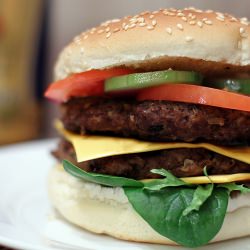 Double Cheese Mushroom Burger